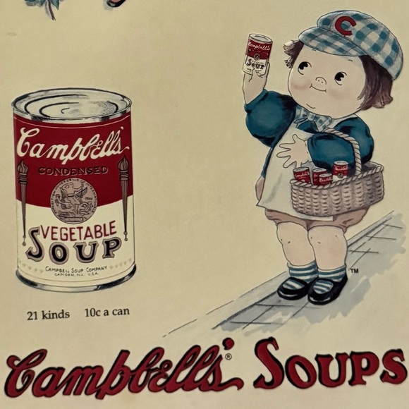 1993 Campbell’s Soup Metal Sign “She Knows” #5 of 20 Vintage AAA Co - Picture 3 of 8